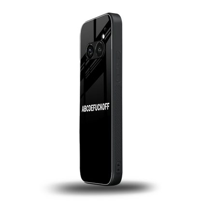ABCDEFUCKOFF Black nothing phone 2a mobile cover | shockproof glass phone case