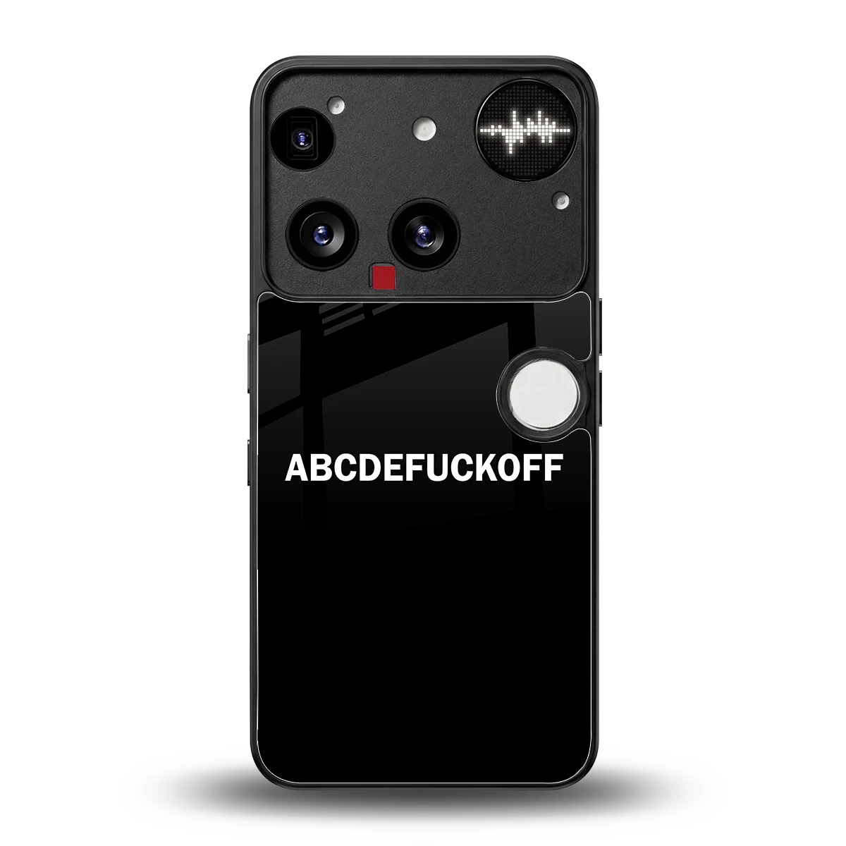 ABCDEFUCKOFF Black back phone cover | glass case for nothing phone 3
