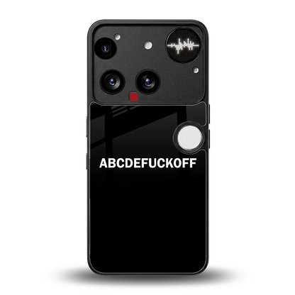 ABCDEFUCKOFF Black back phone cover | glass case for nothing phone 3