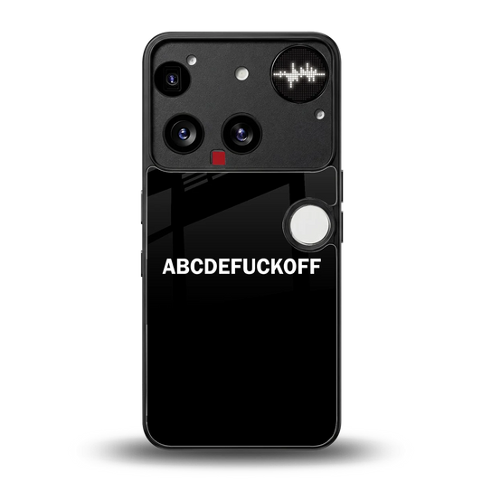 ABCDEFUCKOFF Black back phone cover | glass case for nothing phone 3