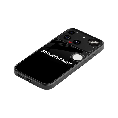 ABCDEFUCKOFF Black stylish phone case for nothing phone 3 | glossy glass and slim fit