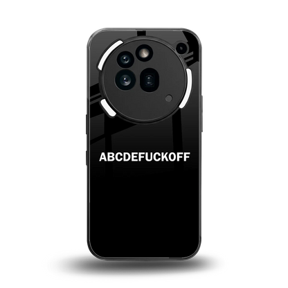 ABCDEFUCKOFF Black back phone cover | glass case for nothing phone 3a pro