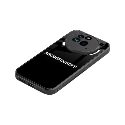 ABCDEFUCKOFF Black stylish phone case for nothing phone 3a pro | glossy glass and slim fit