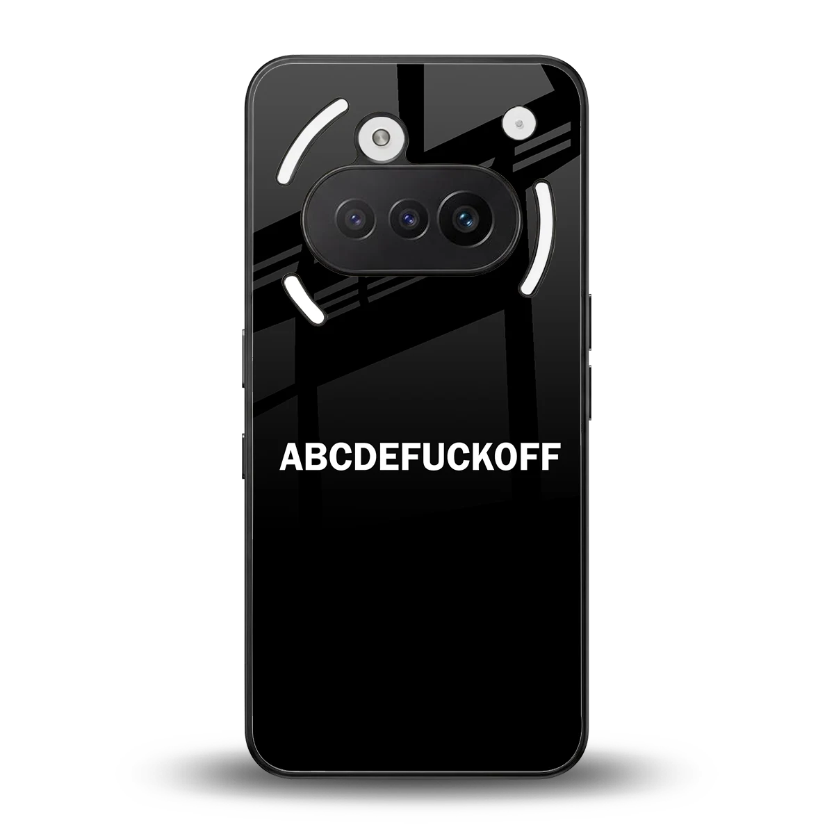 ABCDEFUCKOFF Black back phone cover | glass case for nothing phone 3a