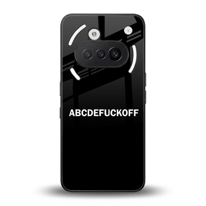 ABCDEFUCKOFF Black back phone cover | glass case for nothing phone 3a