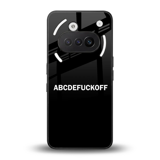ABCDEFUCKOFF Black back phone cover | glass case for nothing phone 3a