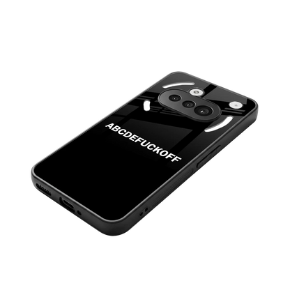 ABCDEFUCKOFF Black stylish phone case for nothing phone 3a | glossy glass and slim fit