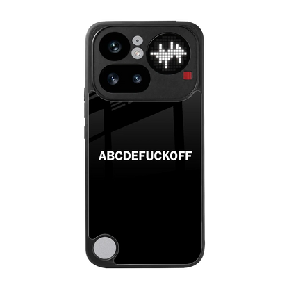 ABCDEFUCKOFF Black back phone cover | glass case for nothing phone 4a pro