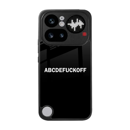 ABCDEFUCKOFF Black back phone cover | glass case for nothing phone 4a pro