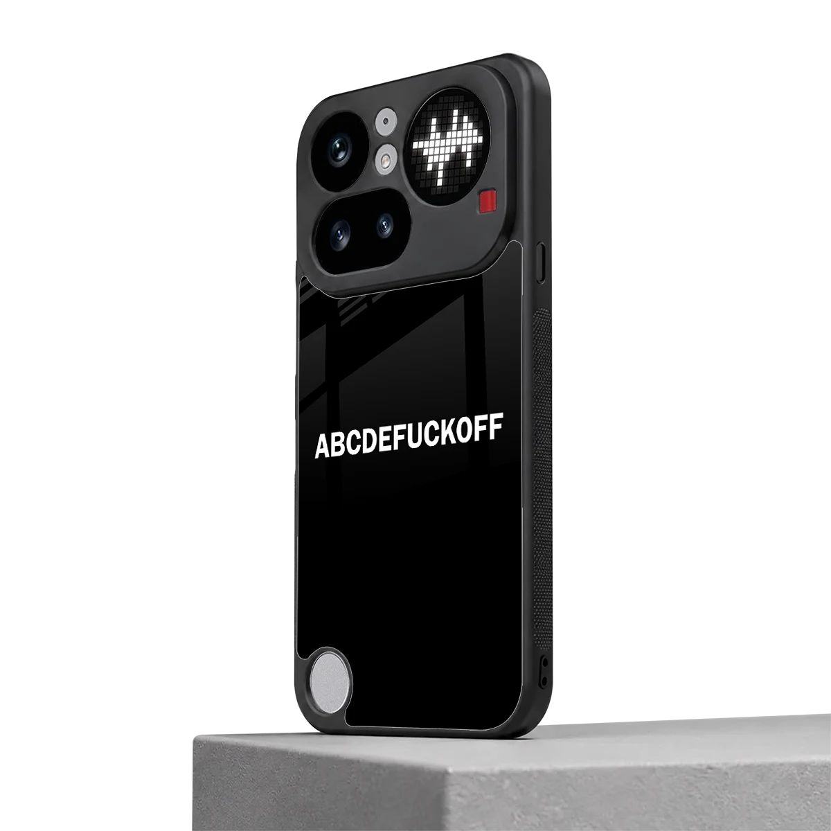 ABCDEFUCKOFF Black nothing phone 4a pro mobile cover | shockproof glass phone case