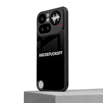 ABCDEFUCKOFF Black nothing phone 4a pro mobile cover | shockproof glass phone case