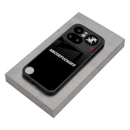 ABCDEFUCKOFF Black stylish phone case for nothing phone 4a pro | glossy glass and slim fit