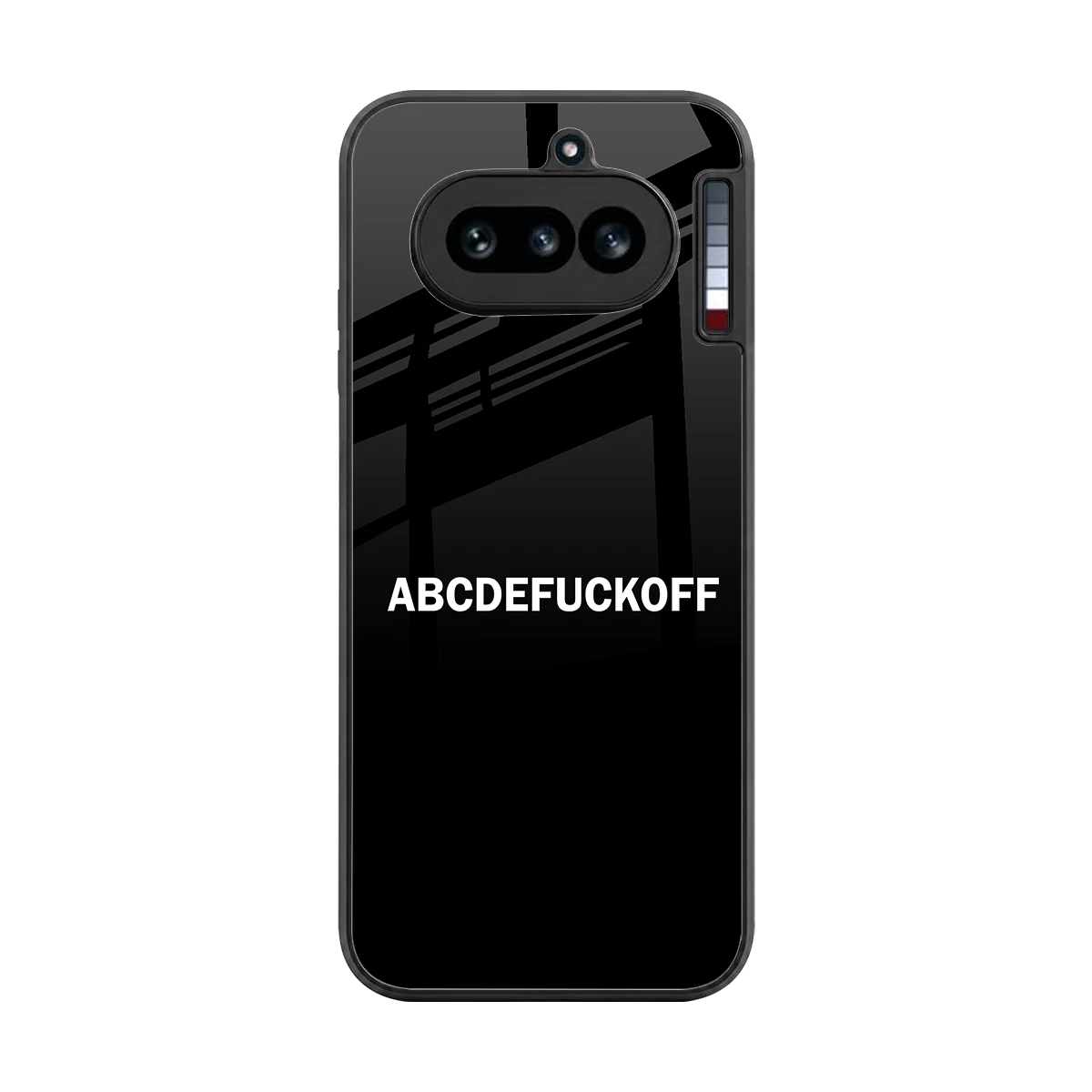 ABCDEFUCKOFF Black back phone cover | glass case for nothing phone 4a