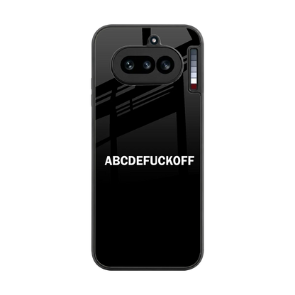 ABCDEFUCKOFF Black back phone cover | glass case for nothing phone 4a