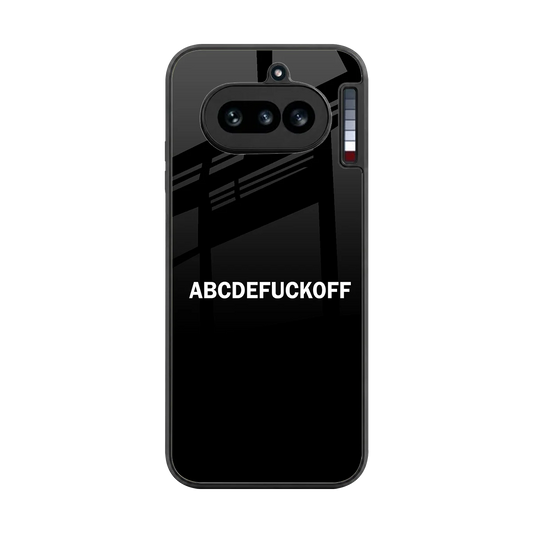 ABCDEFUCKOFF Black back phone cover | glass case for nothing phone 4a