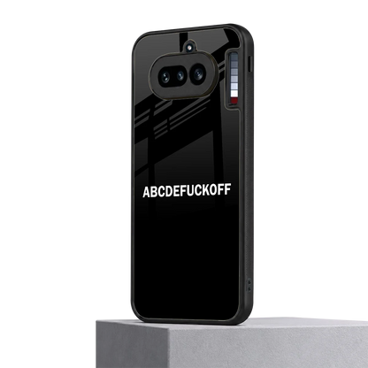 ABCDEFUCKOFF Black nothing phone 4a mobile cover | shockproof glass phone case