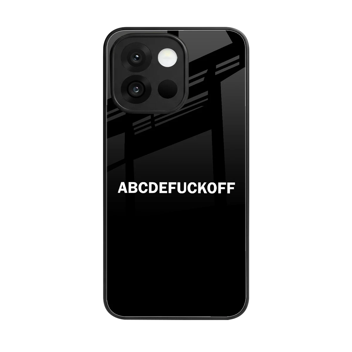ABCDEFUCKOFF Black back phone cover | glass case for oneplus 13s
