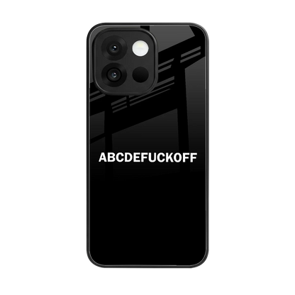 ABCDEFUCKOFF Black back phone cover | glass case for oneplus 13s