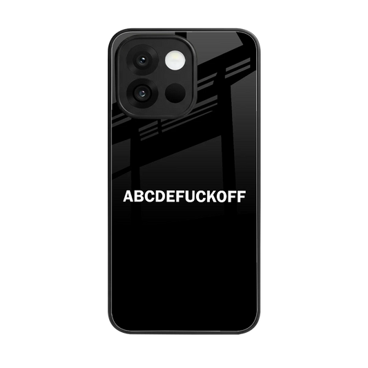 ABCDEFUCKOFF Black back phone cover | glass case for oneplus 13s