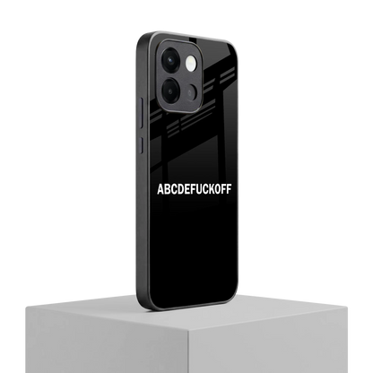 ABCDEFUCKOFF Black oneplus 13s mobile cover | shockproof glass phone case