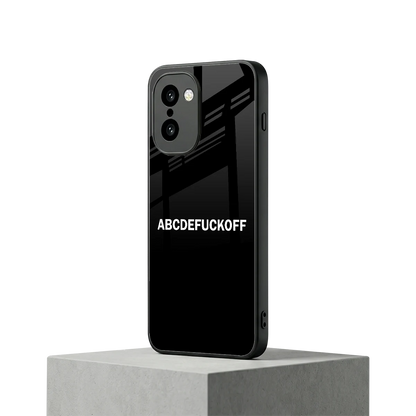 ABCDEFUCKOFF Black oneplus 15r mobile cover | shockproof glass phone case