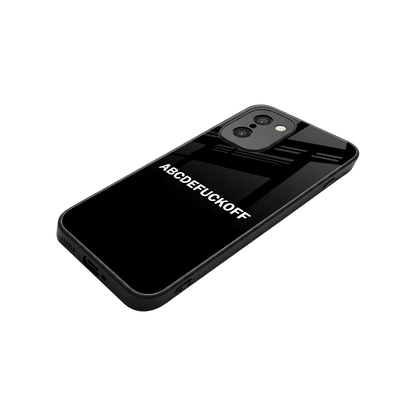 ABCDEFUCKOFF Black stylish phone case for oneplus 15r | glossy glass and slim fit