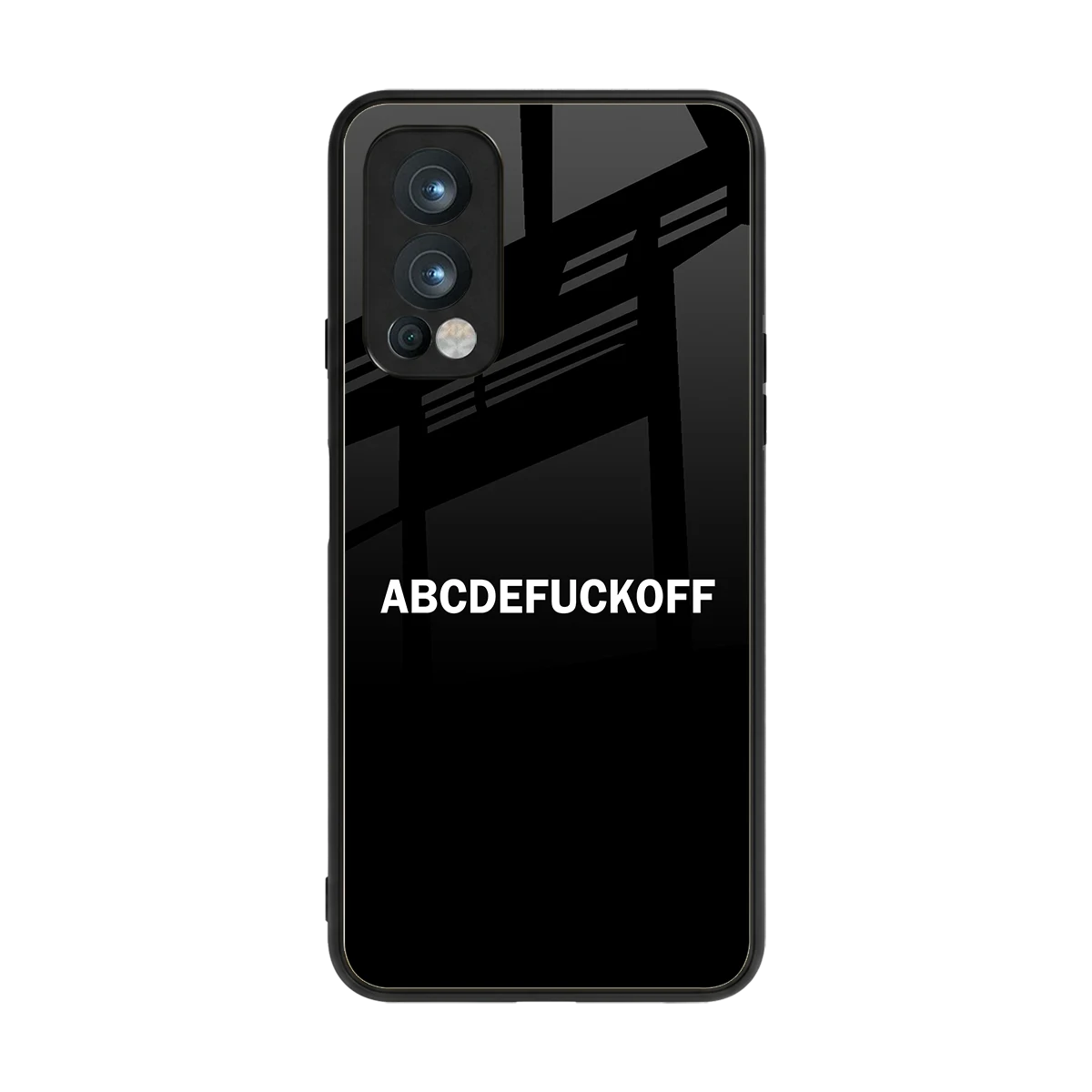 ABCDEFUCKOFF Black back phone cover | glass case for oneplus nord 2
