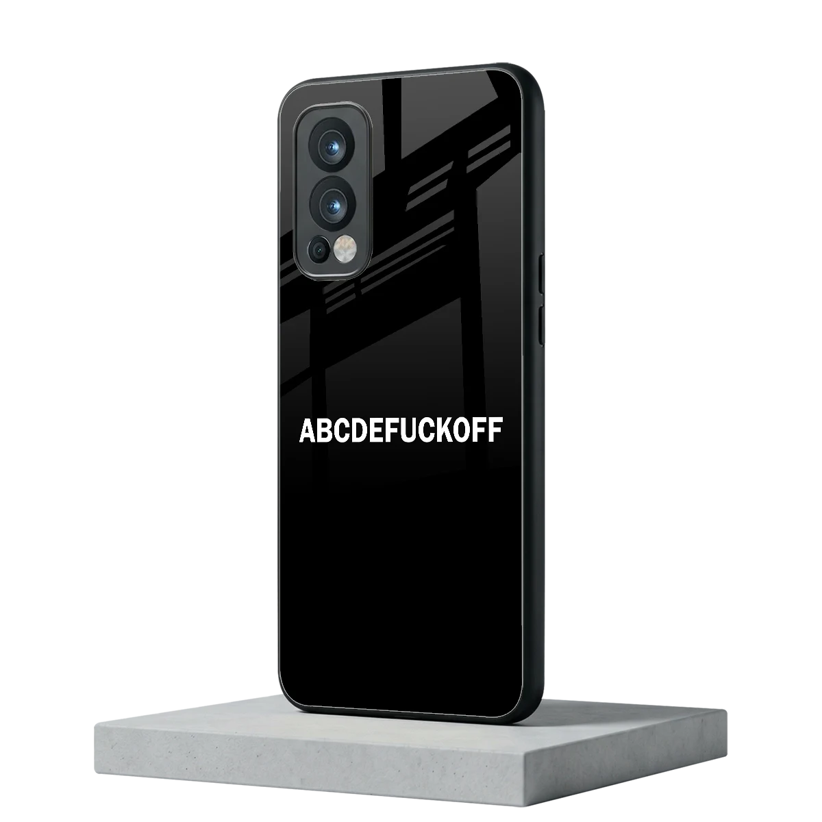 ABCDEFUCKOFF Black oneplus nord 2 mobile cover | shockproof glass phone case