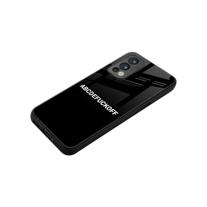 ABCDEFUCKOFF Black stylish phone case for oneplus nord 2 | glossy glass and slim fit