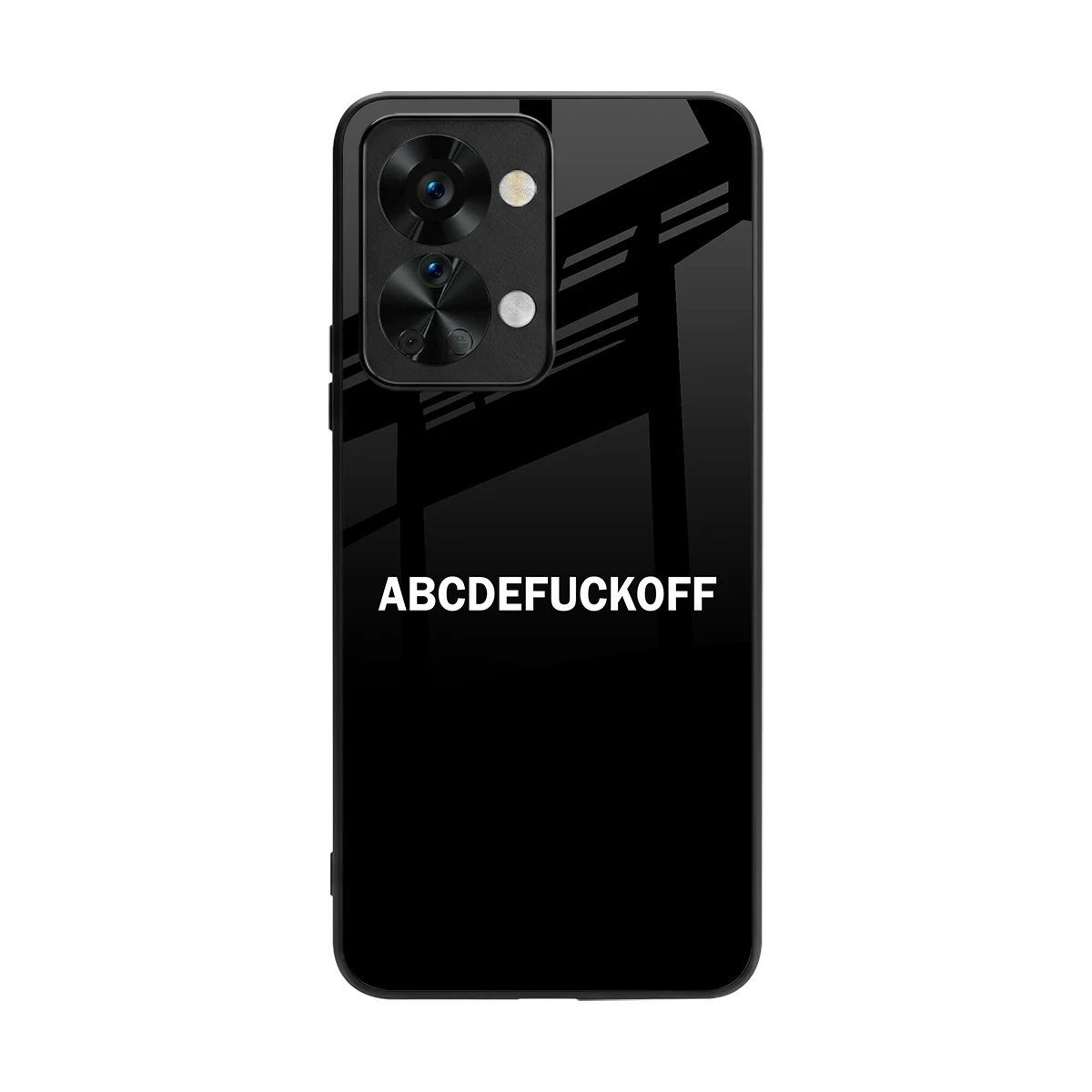 ABCDEFUCKOFF Black back phone cover | glass case for oneplus nord 2t