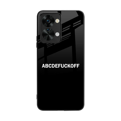 ABCDEFUCKOFF Black back phone cover | glass case for oneplus nord 2t
