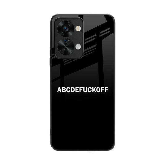 ABCDEFUCKOFF Black back phone cover | glass case for oneplus nord 2t