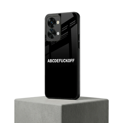 ABCDEFUCKOFF Black oneplus nord 2t mobile cover | shockproof glass phone case