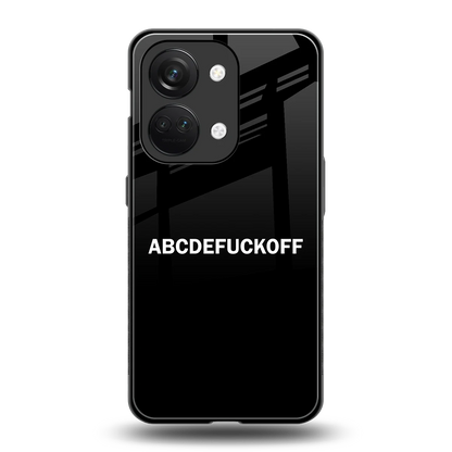 ABCDEFUCKOFF Black back phone cover | glass case for oneplus nord 3