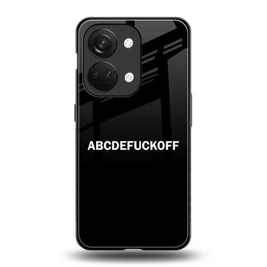 ABCDEFUCKOFF Black back phone cover | glass case for oneplus nord 3