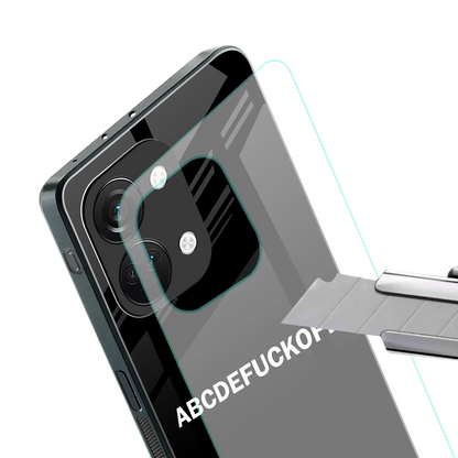 ABCDEFUCKOFF Black stylish phone case for oneplus nord 3 | glossy glass and slim fit