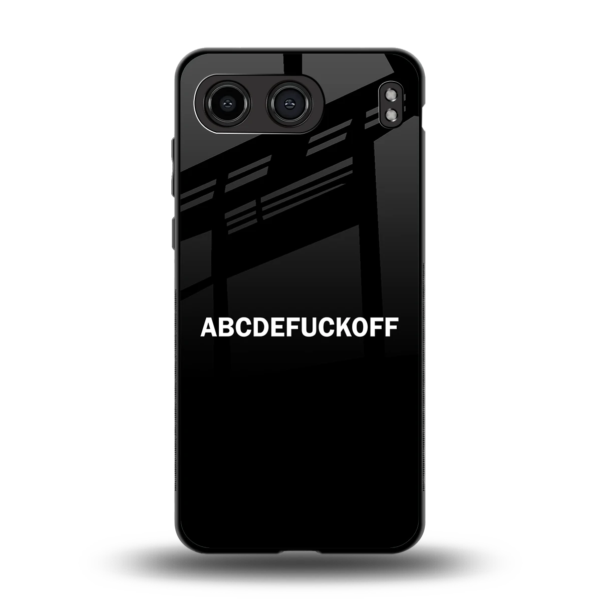 ABCDEFUCKOFF Black back phone cover | glass case for oneplus nord 4