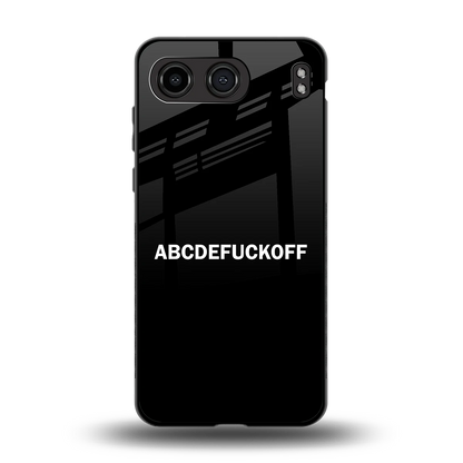 ABCDEFUCKOFF Black back phone cover | glass case for oneplus nord 4