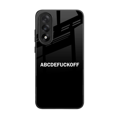 ABCDEFUCKOFF Black back phone cover | glass case for oneplus nord 5