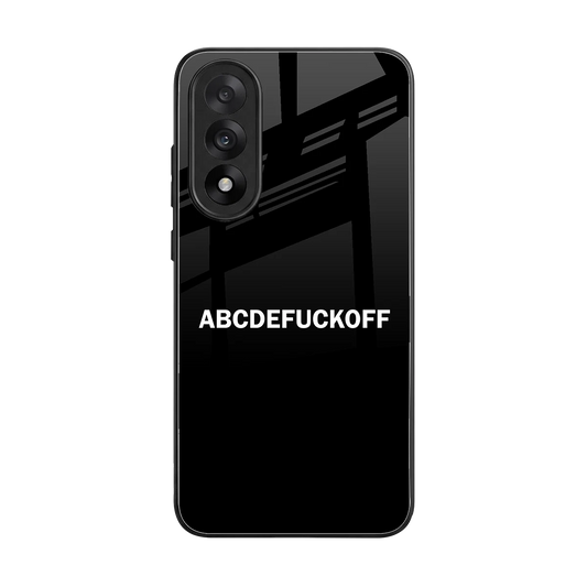 ABCDEFUCKOFF Black back phone cover | glass case for oneplus nord 5