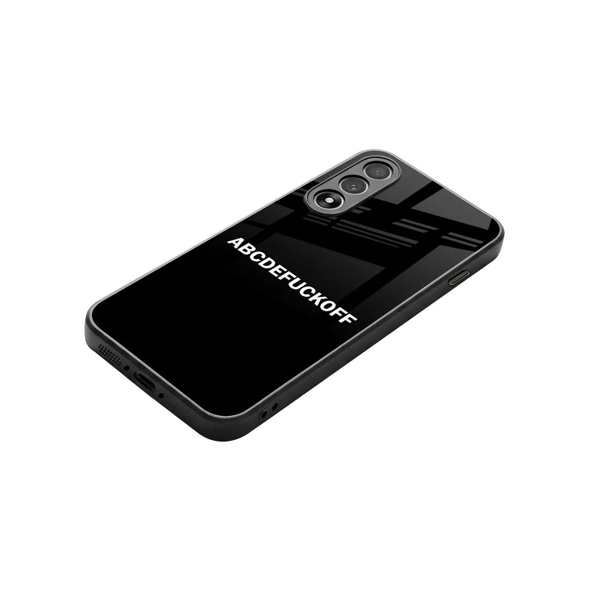 ABCDEFUCKOFF Black stylish phone case for oneplus nord 5 | glossy glass and slim fit
