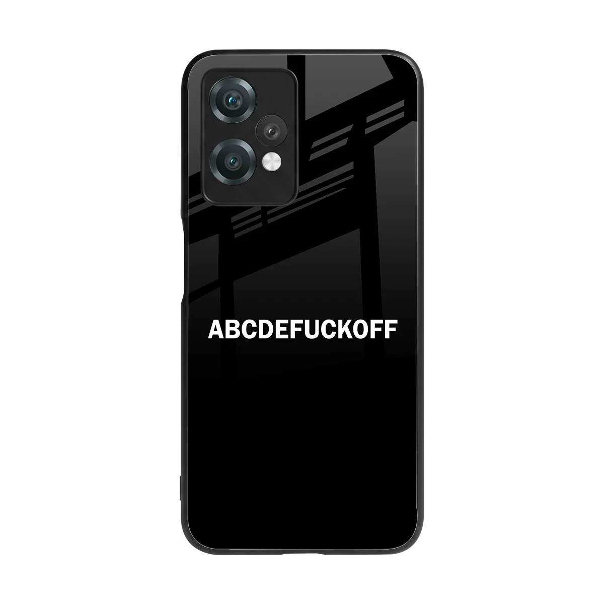 ABCDEFUCKOFF Black back phone cover | glass case for oneplus nord ce 2 lite