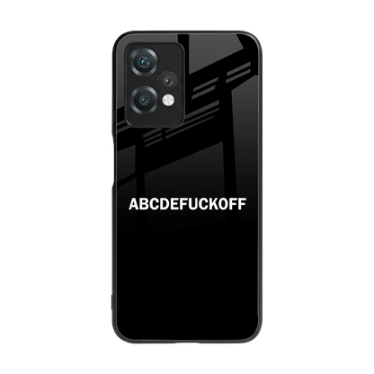 ABCDEFUCKOFF Black back phone cover | glass case for oneplus nord ce 2 lite