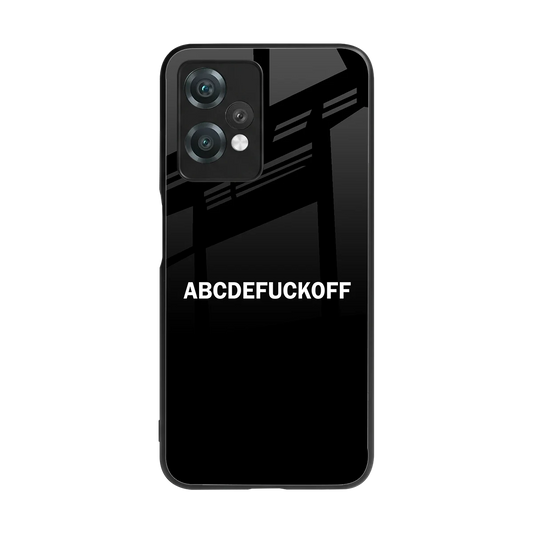 ABCDEFUCKOFF Black back phone cover | glass case for oneplus nord ce 2 lite