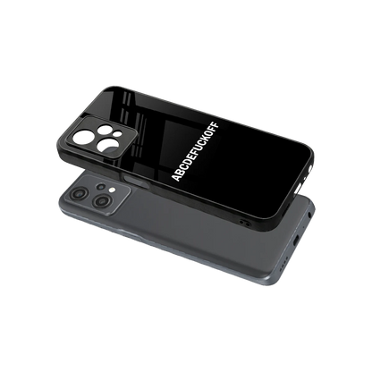 ABCDEFUCKOFF Black sleek oneplus nord ce 2 lite cover with tempered glass back and TPU edges