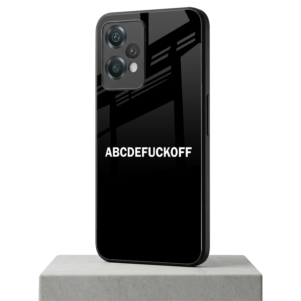 ABCDEFUCKOFF Black oneplus nord ce 2 lite mobile cover | shockproof glass phone case