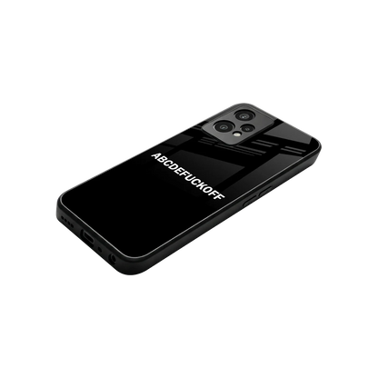 ABCDEFUCKOFF Black stylish phone case for oneplus nord ce 2 lite | glossy glass and slim fit