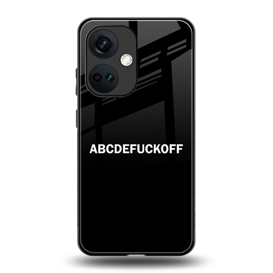 ABCDEFUCKOFF Black back phone cover | glass case for oneplus nord ce 3