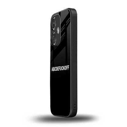 ABCDEFUCKOFF Black oneplus nord ce 3 mobile cover | shockproof glass phone case