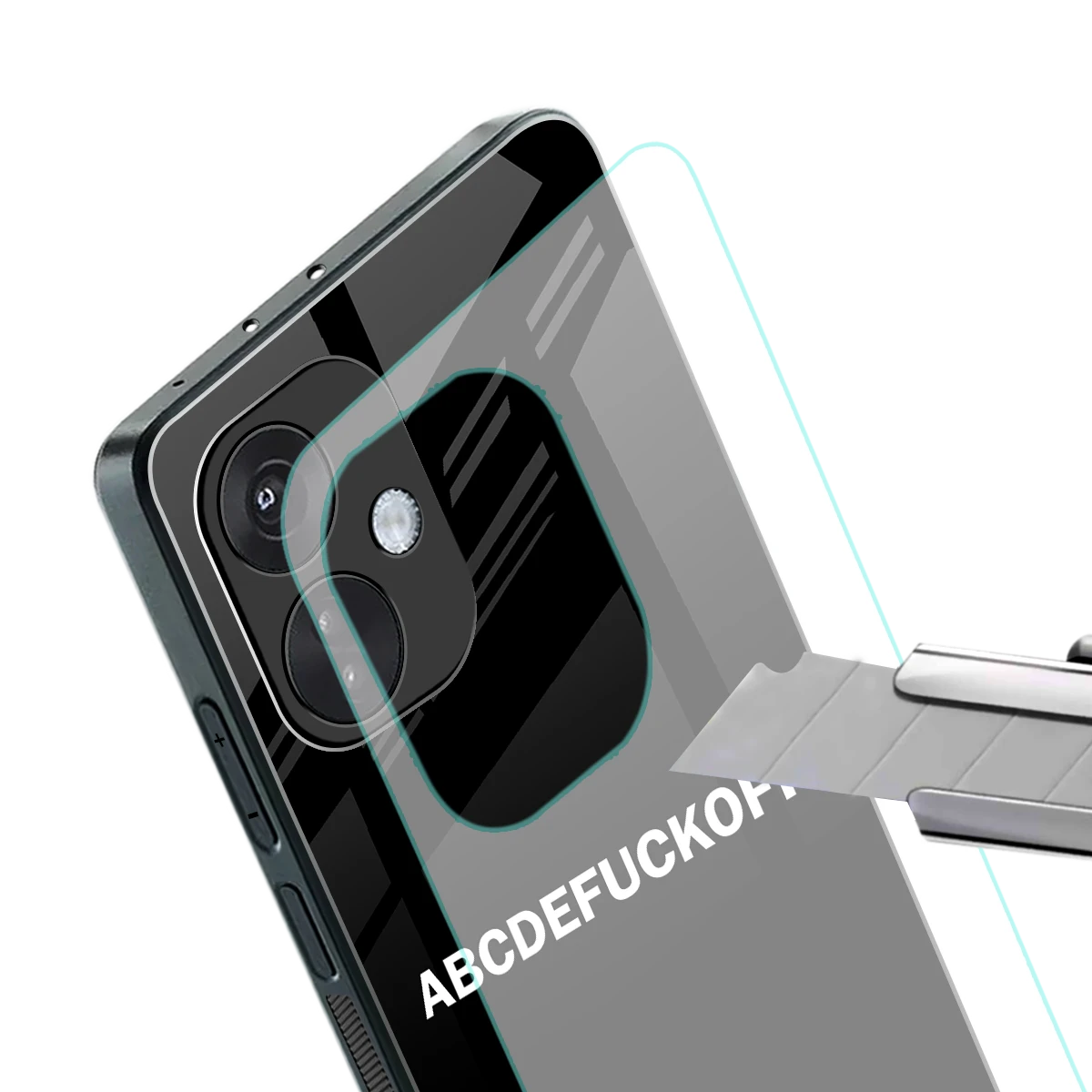 ABCDEFUCKOFF Black stylish phone case for oneplus nord ce 3 | glossy glass and slim fit